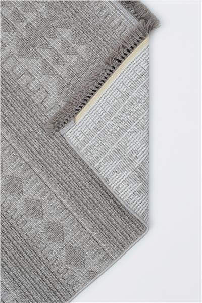 Gri Yumuşak Dokulu Kilim Desen İskandinav Halı