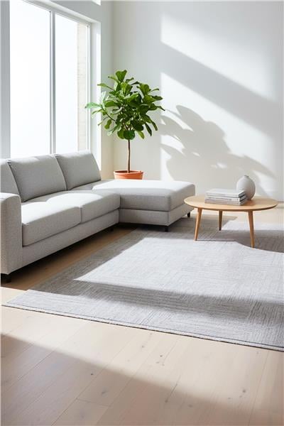 Gri Yumuşak Dokuma Kesme Perla Halı