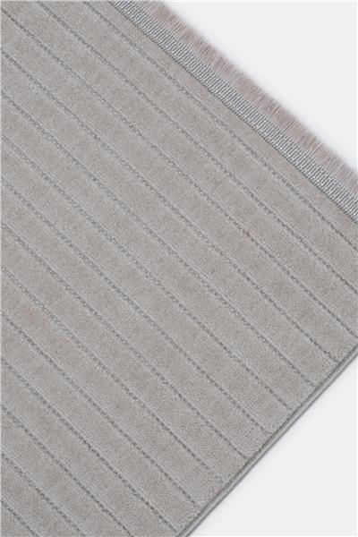 Gri Yumuşak Tuşeli Modern Petra Kesme Halı