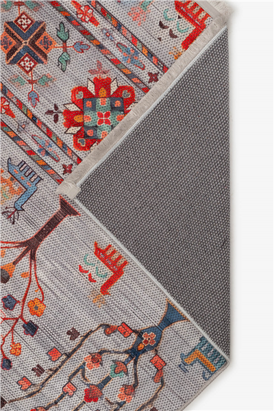 Gri Zamanın İzi Modern Vintage Sisal Halı
