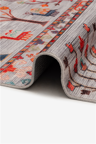Gri Zamanın İzi Modern Vintage Sisal Halı