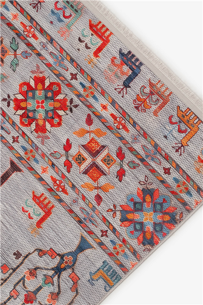 Gri Zamanın İzi Modern Vintage Sisal Halı