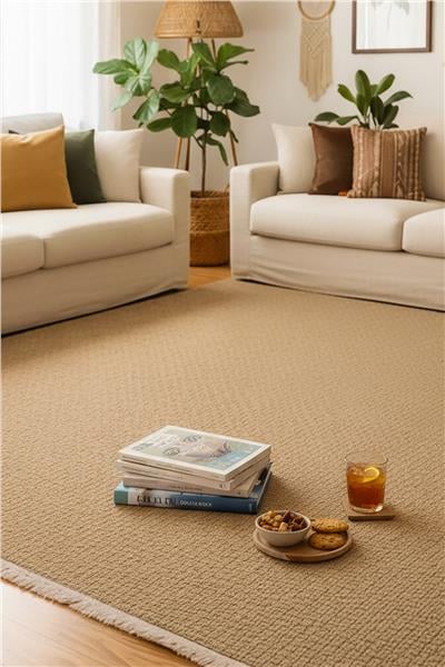 Kahverengi Leke Tutmaz Kolay Temizlenen Sisal Halı