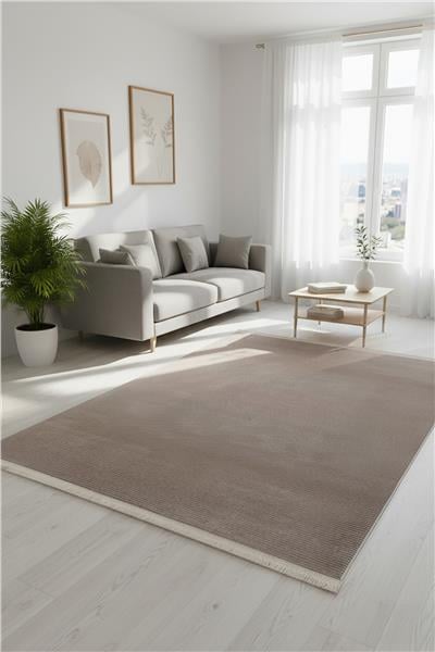 Kahverengi Yumuşak Dokulu Akrilik Modern Royal Halı