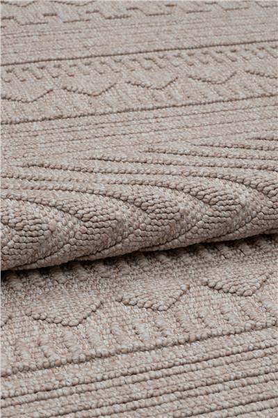 Kahverengi Yumuşak Dokulu Kilim Desen İskandinav Halı