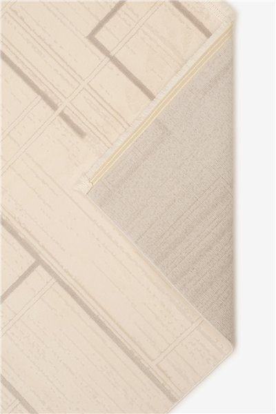 Krem Alegra Axon Modern Çizgili Akrilik Halı