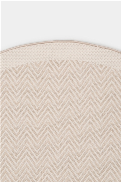 Krem Balıksırtı Dokumalı Oval Sisal Halı