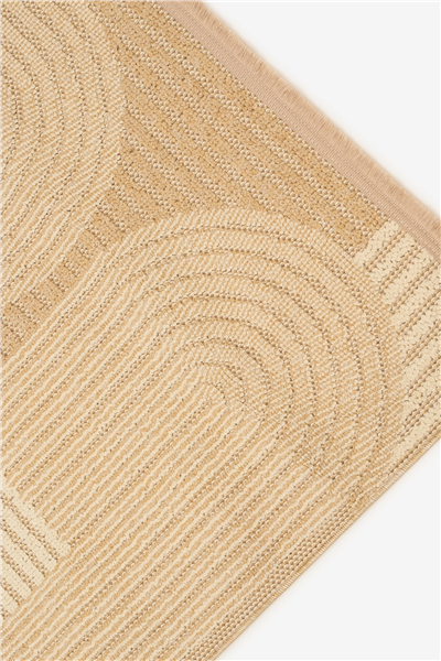 Krem-Bej Arca Salyangoz Desenli İskandinav Halı