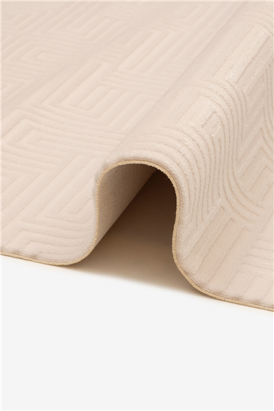 Krem Vellora Axis Geometrik Desen Akrilik Halı