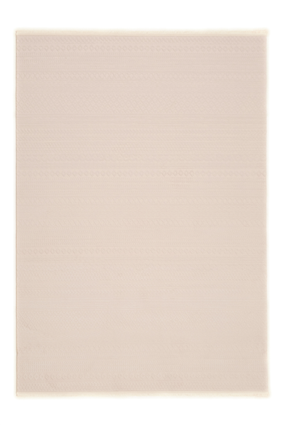 Krem Vellora Lume Minimal Kabartma Desen Akrilik Halı