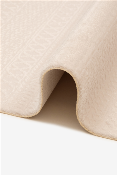 Krem Vellora Lume Minimal Kabartma Desen Akrilik Halı