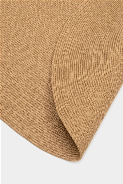 Natural Dekoratif Oval Çift Taraflı Jüt Halı