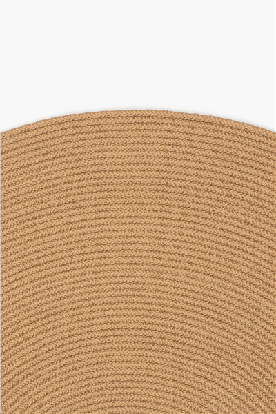 Natural Dekoratif Oval Çift Taraflı Jüt Halı