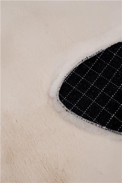 Peluş Bej Saggy Makinede Yıkanabilir Post Halı