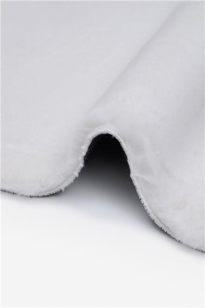 Peluş Beyaz Saggy Makinede Yıkanabilir Post Halı