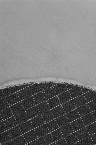 Peluş Gri Saggy Makinede Yıkanabilir Yumuşak Dokulu Yuvarlak Peluş Post Halı