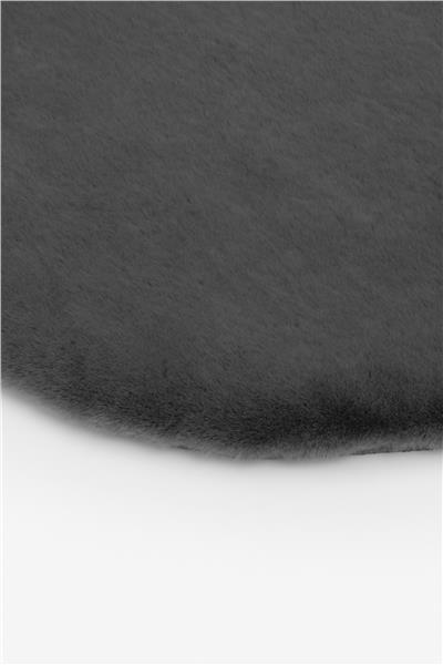 Peluş Siyah Saggy Makinede Yıkanabilir Post Halı