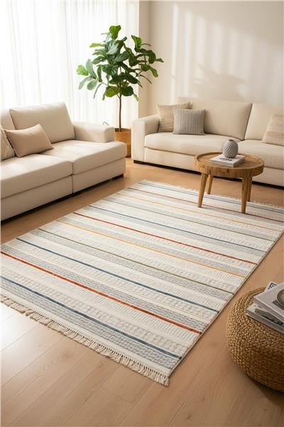 Renkli Antialerjik Dokuma Taban İskandinav Halı