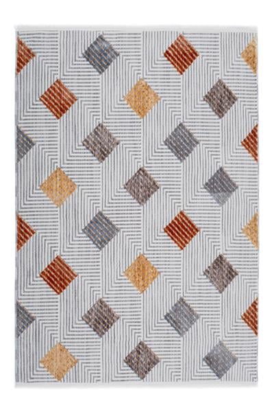 Renkli Parlak Tuşeli Antialerjik İskandinav Halı