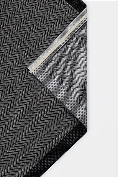 Siyah Kolay Temizlenen Hasır Doku Balık Sırtı Sisal Halı