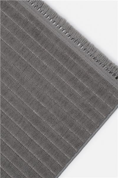 Siyah Yumuşak Tuşeli Modern Petra Kesme Halı