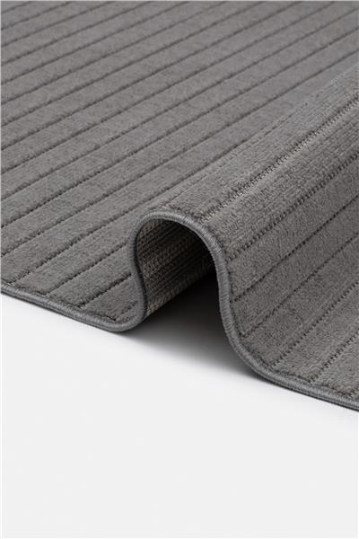 Siyah Yumuşak Tuşeli Modern Petra Kesme Halı