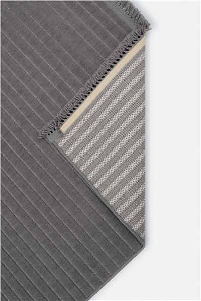 Siyah Yumuşak Tuşeli Modern Petra Kesme Halı