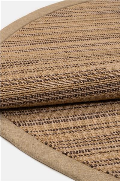 Taba Bordürlü Antialerjik Yuvarlak Sisal Halı