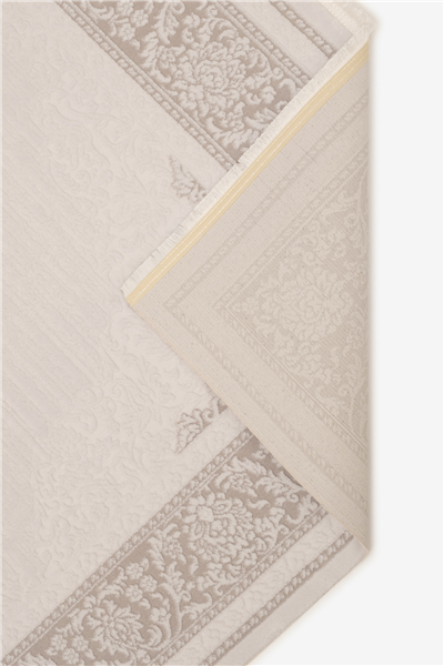 Vellora Liora Gri Klasik Madalyon Desen Akrilik Halı