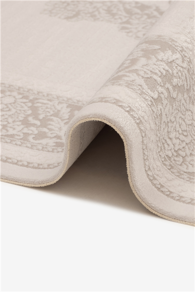 Vellora Liora Gri Klasik Madalyon Desen Akrilik Halı