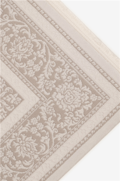 Vellora Liora Gri Klasik Madalyon Desen Akrilik Halı