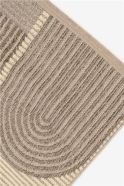 Vizon-Gri Arca Salyangoz Desenli İskandinav Halı