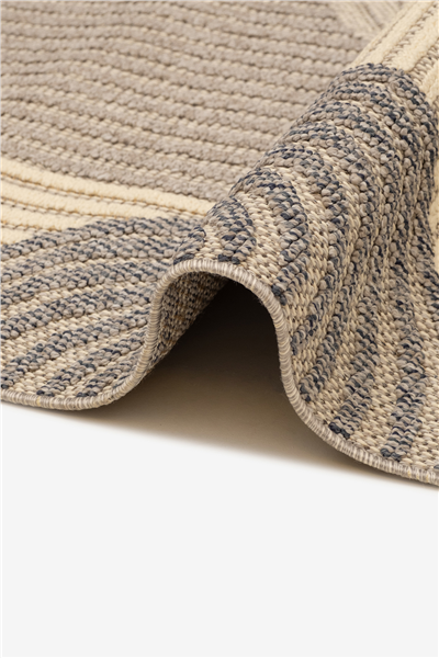 Vizon-Gri Arca Salyangoz Desenli İskandinav Halı