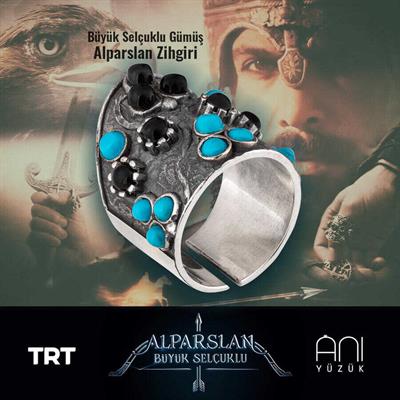Alparslan Büyük Selçuklu Gümüş Yüzük - Alparslan Zihgiri