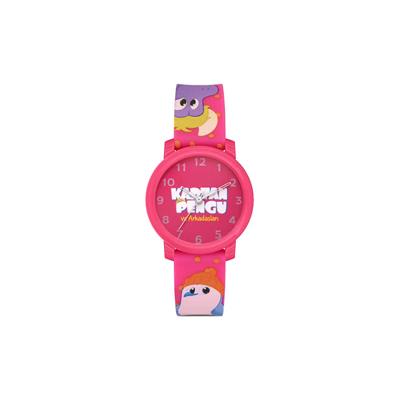 Kaptan Pengu Çocuk Saati - Pembe