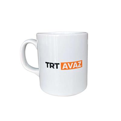 TRT Avaz Logolu Beyaz Kupa