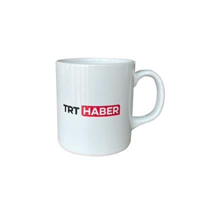 TRT Haber Logolu Beyaz Kupa