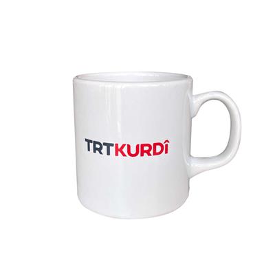 TRT Kurdi Logolu Beyaz Kupa