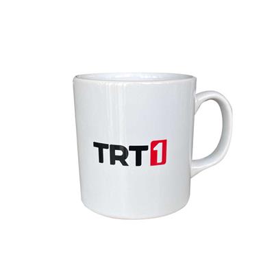 TRT1 Logolu Beyaz Kupa
