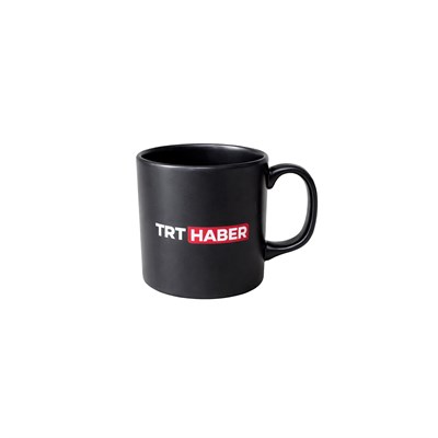 TRT Haber Logolu Siyah Kupa