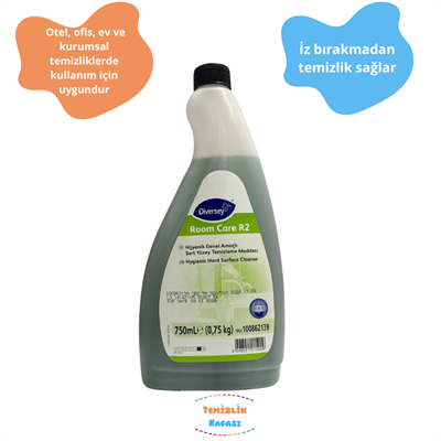 Diversey Room Care R2 Sert Yüzey Temizleyici 750 ml | Hijyenik Genel Amaçlı Temizlik