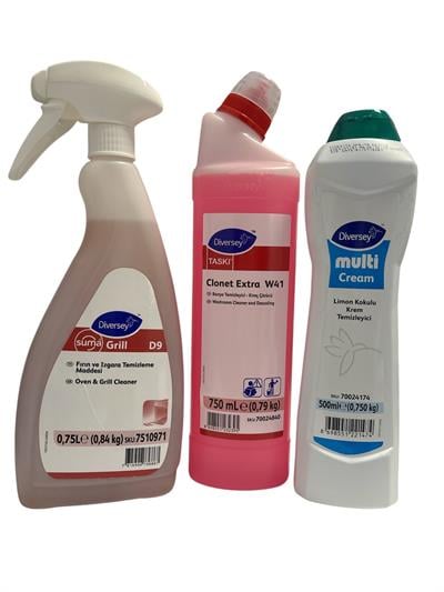 Diversey Suma Grill D9 750 ml + Clonet Extra W41 750 ml- Multi Cream 