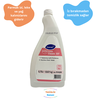 Diversey Suma Inox Classic D7 Paslanmaz Çelik Parlatıcı 750 ml