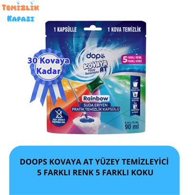 Doops Rainbow Kovaya At Yüzey Temizleyici Kapsül – 5 Farklı Renk & 5 Farklı Koku (15 Adet)