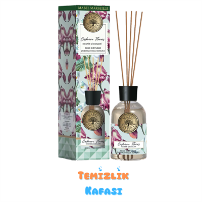 Mabel Marseille Kaşmir Çiçekleri Çubuklu Oda Kokusu – 100 ml (Reed Diffuser)