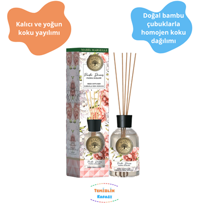 Mabel Marseille Pudra Düşleri Çubuklu Oda Kokusu – 100 ml (Reed Diffuser)