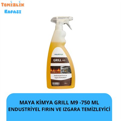 Maya Kimya Grill M9 Endüstriyel Fırın, Ocak ve Izgara Yağ Çözücü - 750 ml