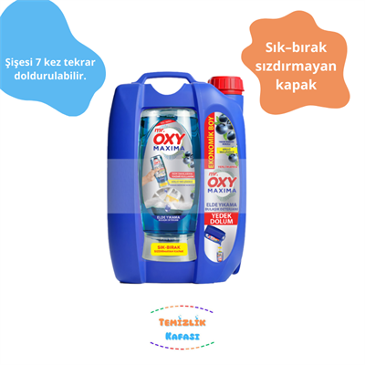 Mr. Oxy Maxima Yedek Dolum Şişeli Bidon Yaban Mersini Kokulu (3500 + 500ml)