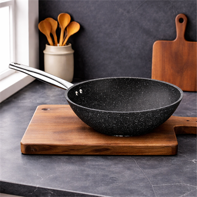 Black Line Granit 28 cm Wok Tava