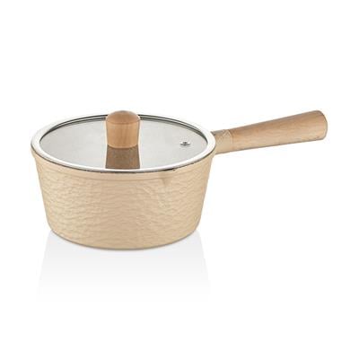 Creamy 18 cm Krem Döküm Cam Kapaklı Sosluk Tava